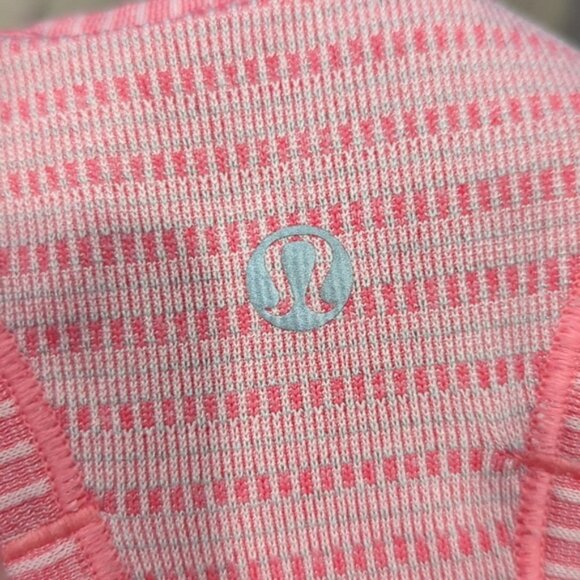 Lululemon swiftly tank stitch stripe white Heathered Boom juice - Picture 8 of 9